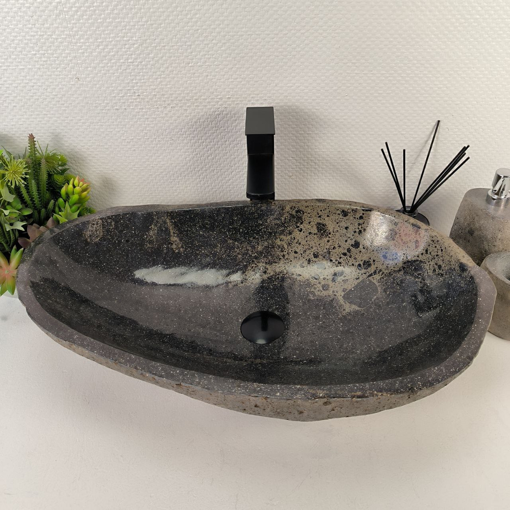 Раковина из речного камня RS-65528 66*39*16 0858