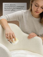 Мягкий стул кресло для кухни велюр со спинкой и подлокотниками, Massagecomplekt, бежевый, бронза