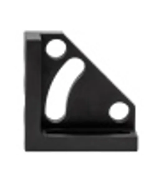 Угловой упор 1 паз+3 отв 88х88 мм с ребром правый D16, Слот-Стол