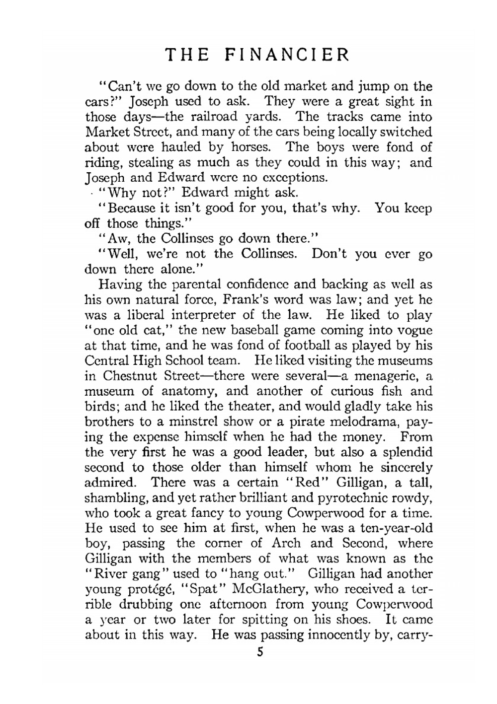 The Financier. A novel | Dreiser Theodore