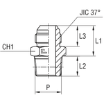 Штуцер FC JIC 7/16" NPT1/2"