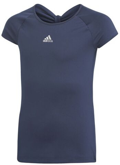 Футболка для девочки теннисная Adidas G Ribbon Tee - collegiate navy