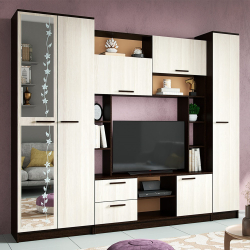 Стенка в гостиную Флора, венге