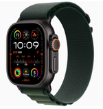 Apple Watch Ultra 2 (2024) 49mm Black Titanium Case with Dark Green Alpine Loop (M)