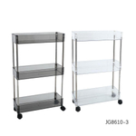 Этажерка 3-х ярусная на колесах, 37*13,3*63см, JG8610-3CR