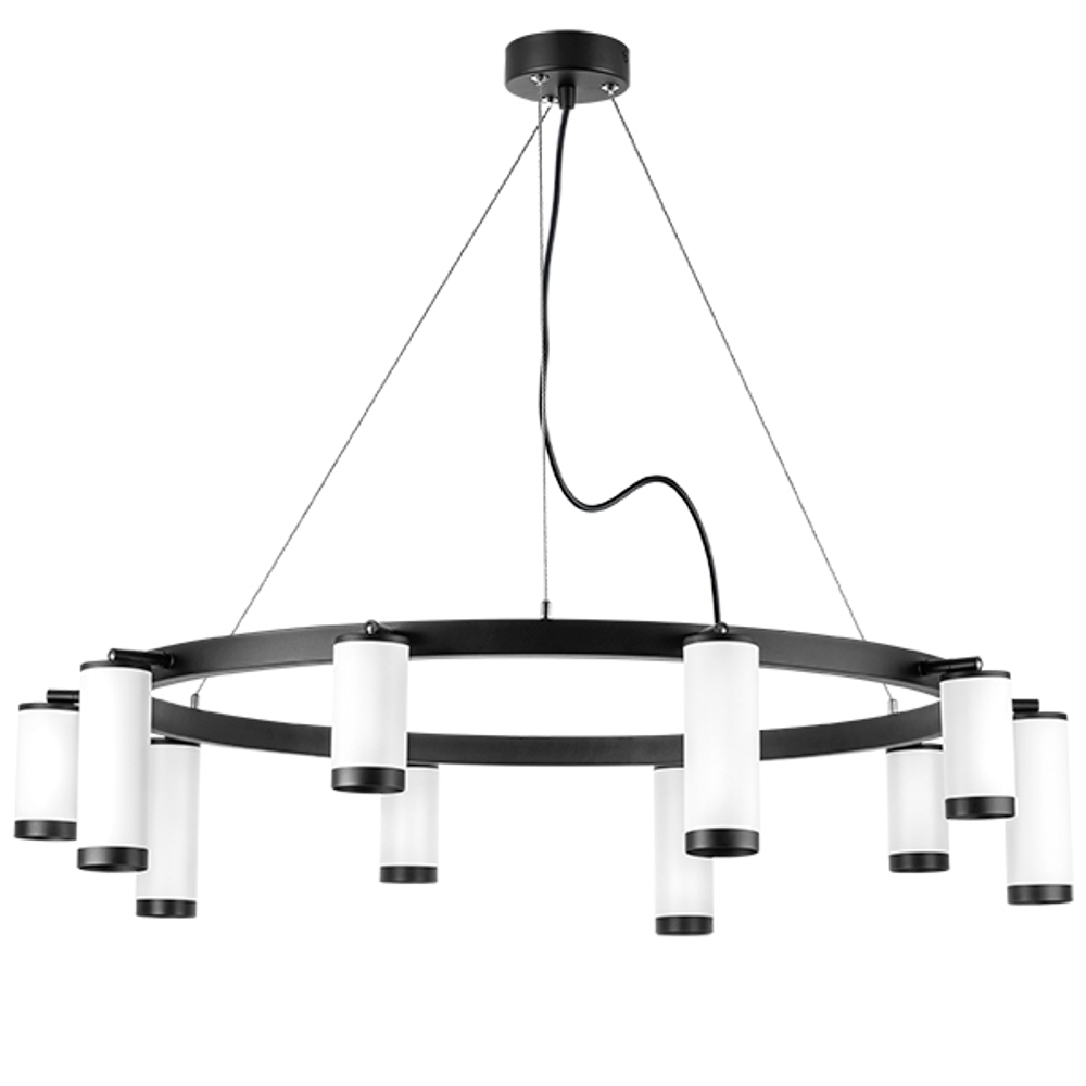 LR02036586540 Люстра RULLO 10х50W GU10 ЧЕРНЫЙ/БЕЛЫЙ (571020+214436-5+214486-5+203437-10)