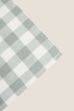 ZARA HOME САЛФЕТКА В КЛЕТКУ ИЗ КЛЕТЧАТОЙ ТКАНИ, ЗЕЛЕНЫЙ