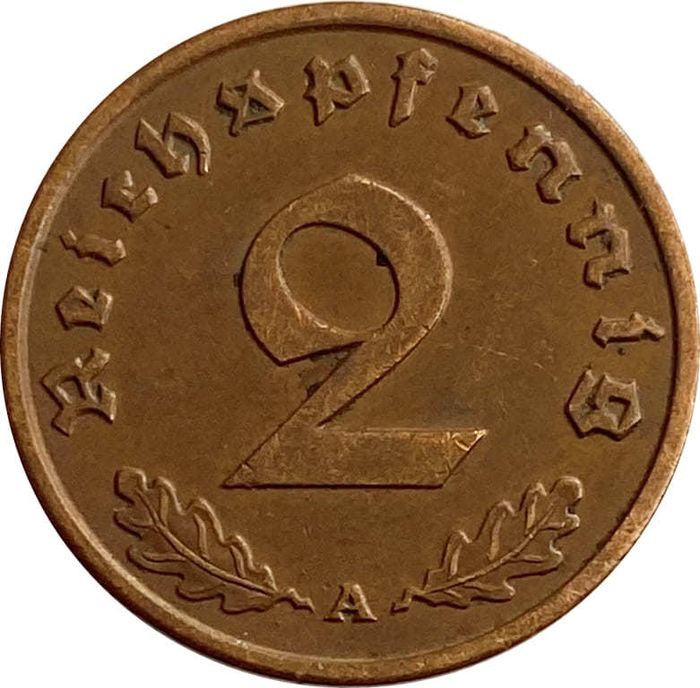 2 рейхспфеннига 1937 Германия (Третий рейх) "A"