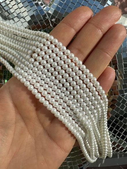 "Жемчуг круглый" 4мм, "Майорка. Имитация" (нить)