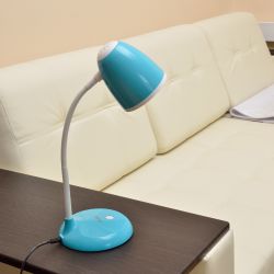 TLI-228 BLUE E27 Светильник настольный. 60W. Цоколь Е27. Механический выключатель. Синий. ТМ Uniel.