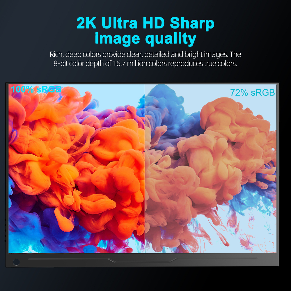 17.3" Портативный монитор с магнитным чехлом Ugame J7 2K IPS 2560х1440, 144 Гц