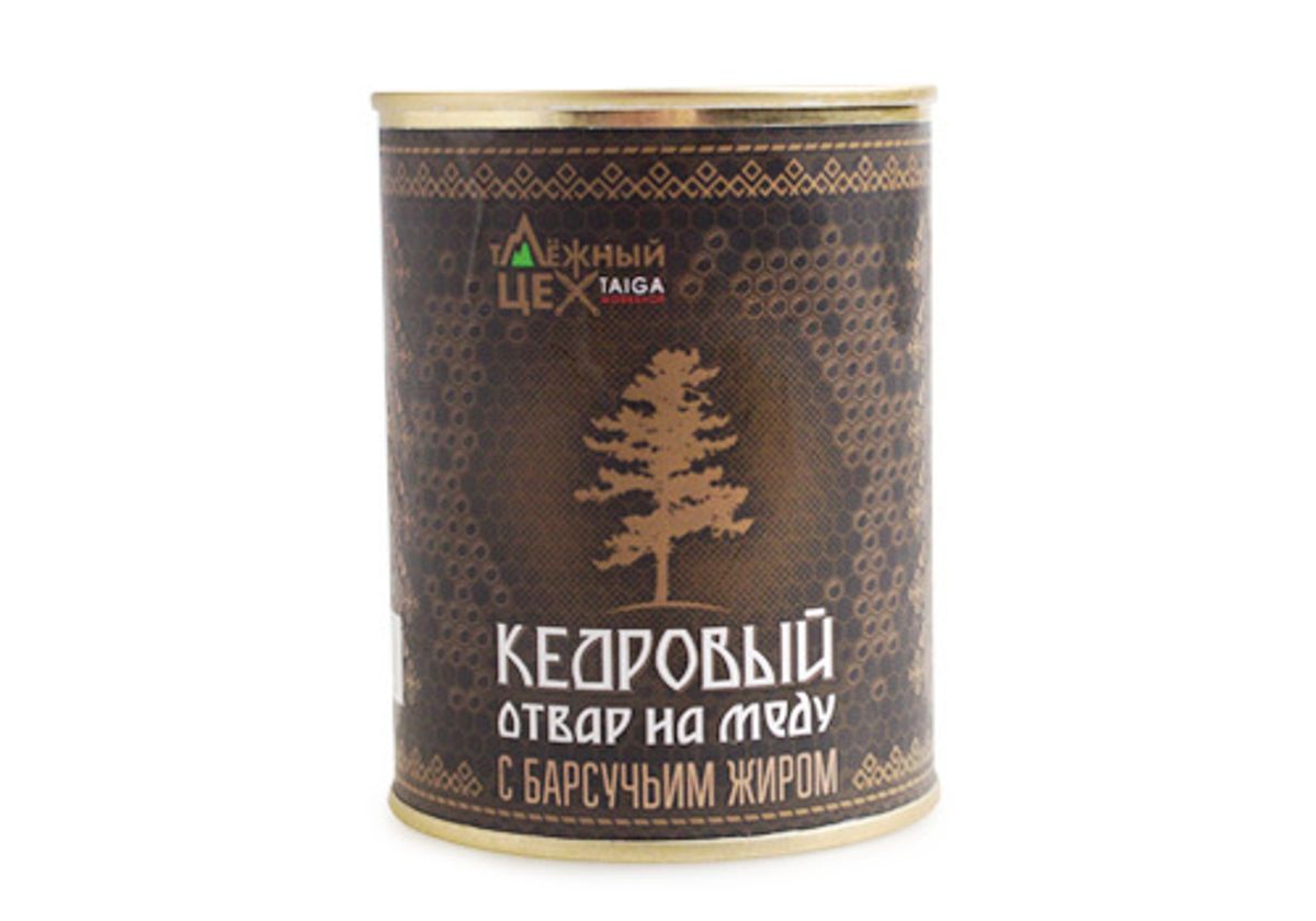 Кедровый отвар на меду с барсучьим жиром, 350г