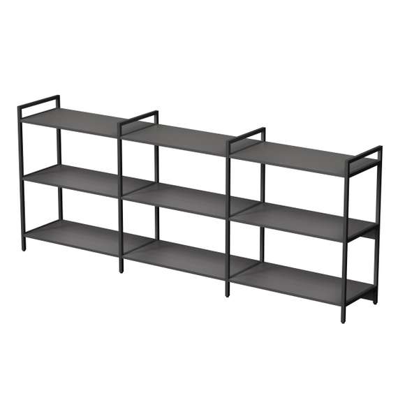 10ССТ.3.800 Стеллаж средний тройной 3 полки, широкий (2360*400*952)