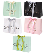 Пакет подарочный 32*26*11 см. "Надпись" тиснение фольгой золото, ассорти (Darvish)