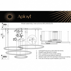 Люстра подвесная Aployt APL.049.03.175