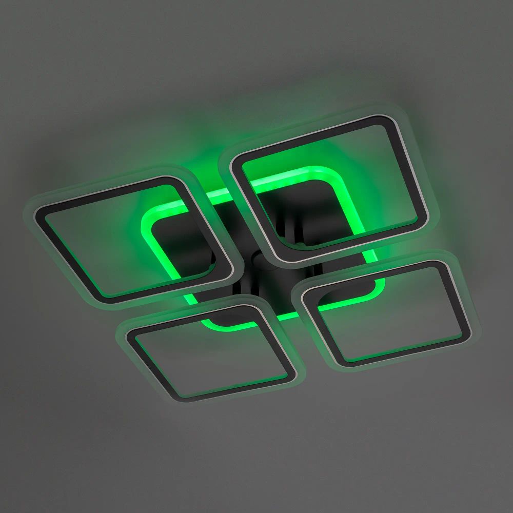 Citilux Марсель Смарт CL232A145E RGB Умная люстра Чёрная