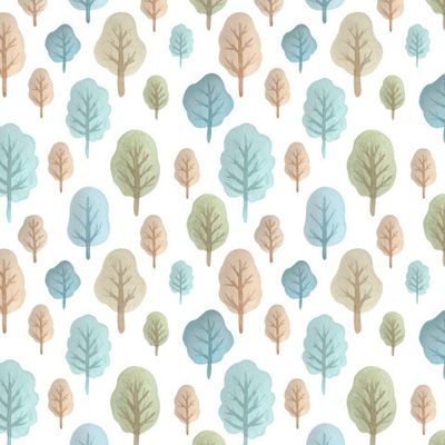 Деревья на белом фоне