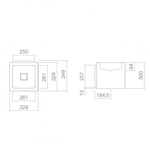 Раковина подвесная Alape Washstand 33x35xh30 см, белая 4271 000 000 (WT.QS325X)