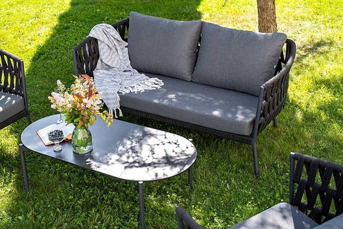 "Диего" лаунж-зона 4-местная плетеная из роупа (веревки)