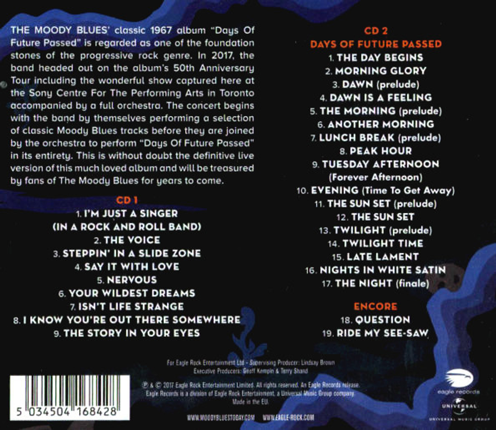 The Moody Blues / Days Of Future Passed Live (2CD)