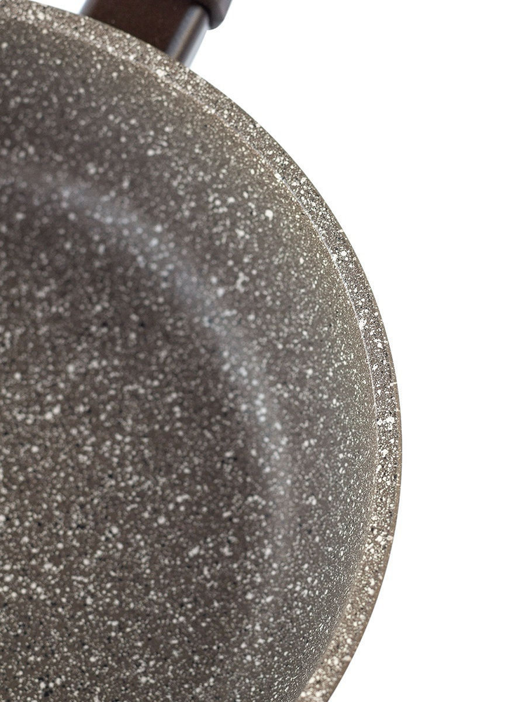 Сотейник TimA Art granit induction AТI-2024, 24 см, съемная ручка, коричневый