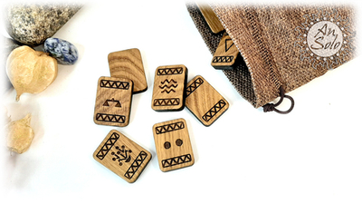 Викканские руны "Знаки судьбы" из дуба