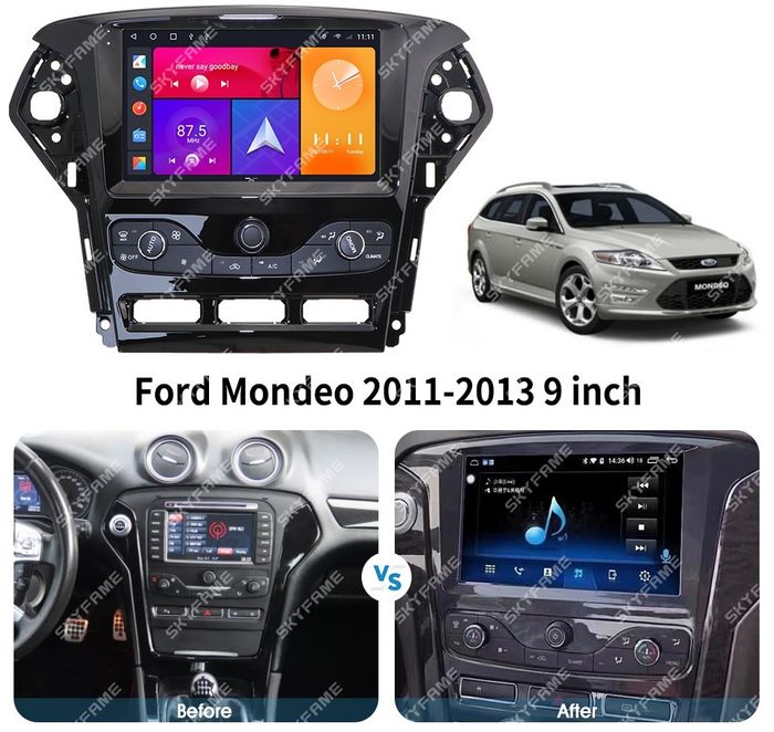 Магнитола для Ford Mondeo 4 2010-2014 - Kuberg SF-9281-2 Android 10, 4G SIM-слот, блок климата в коммплекте