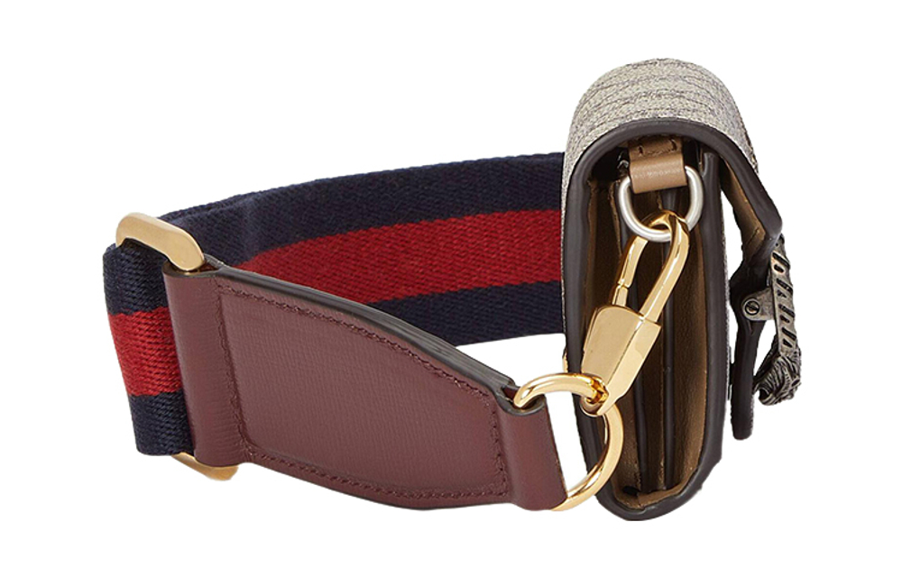 GUCCI Dionysus Canvas Shoulder Bag, Crossbody Bag, Wallet Extra Mini Women"s Ebony