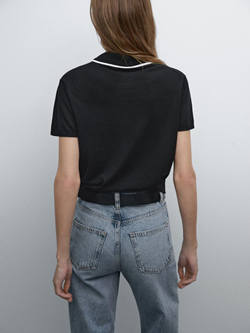 Massimo Dutti Трикотажный свитер, черный