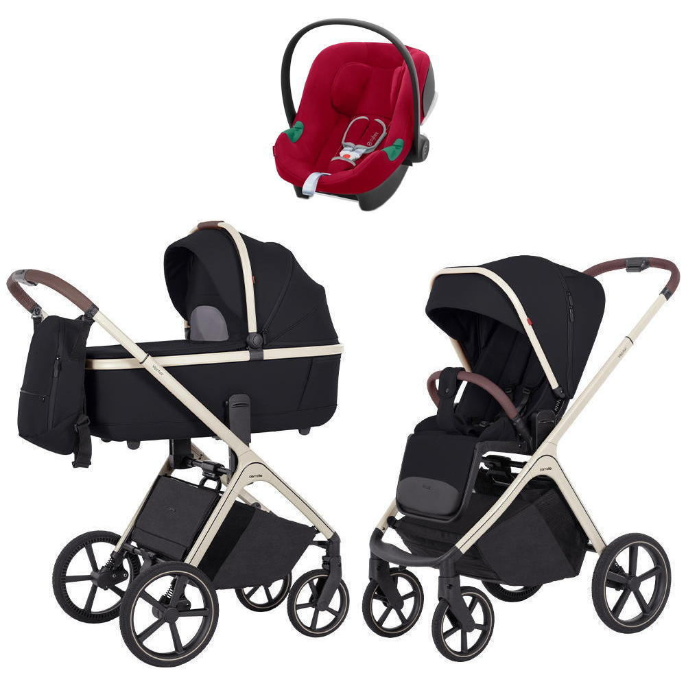 Коляска Carrello Vector CRL-6550 и автокресло Cybex Aton B2 Dynamic Red 3 в 1 Pearl Black