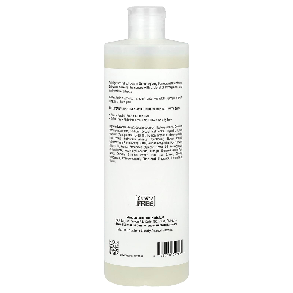 Mild By Nature, Nature's Gate, гель для душа, с гранатом и подсолнечником, 473 мл (16 жидк. унций)