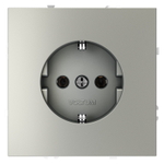 Розетка встраиваемая VOLTUM S70 с заземлением 16А, (сталь)