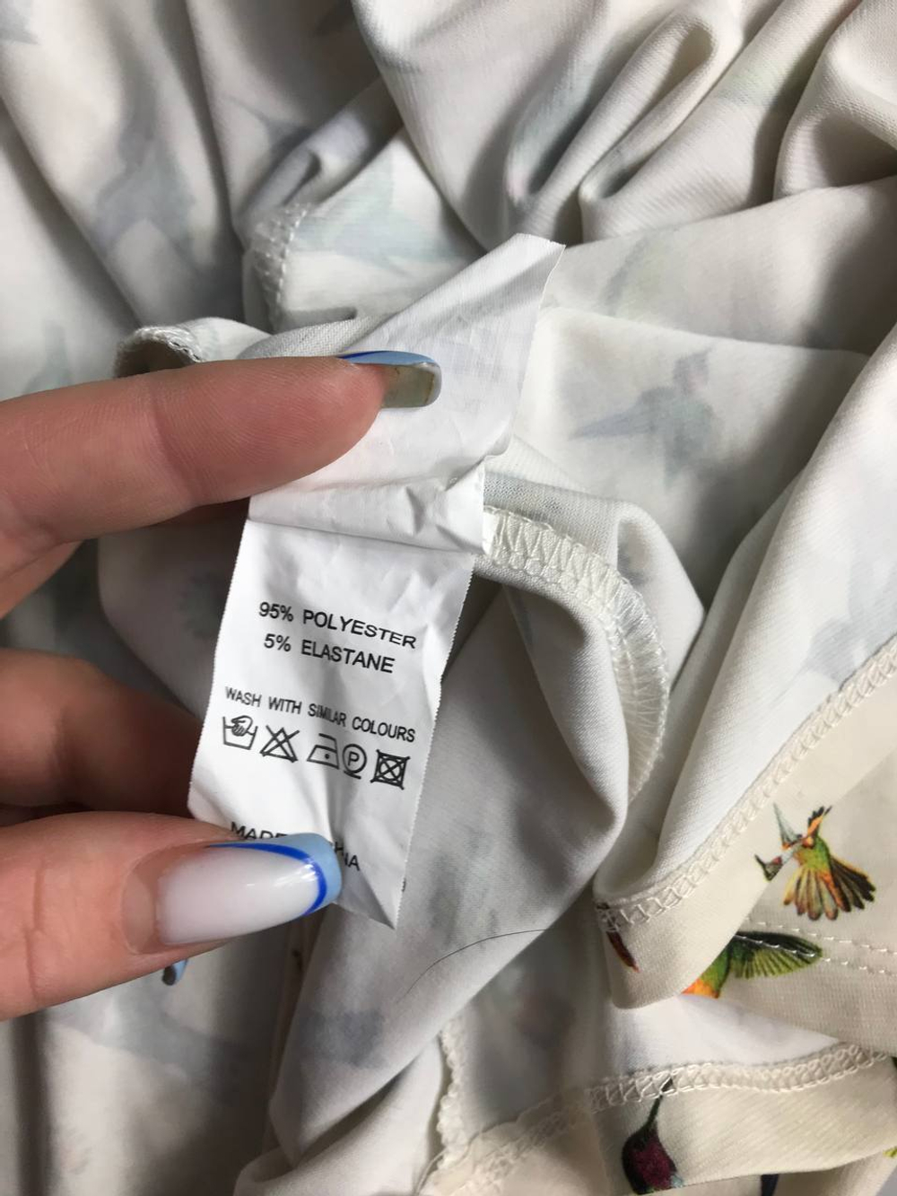 Платье Zarina с птичками, маркировка ХХL, визуально 52 размер