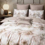 КПБ Сатин Премиум на резинке CPAR053, Евро, 4 наволочки, простынь 140*200*30