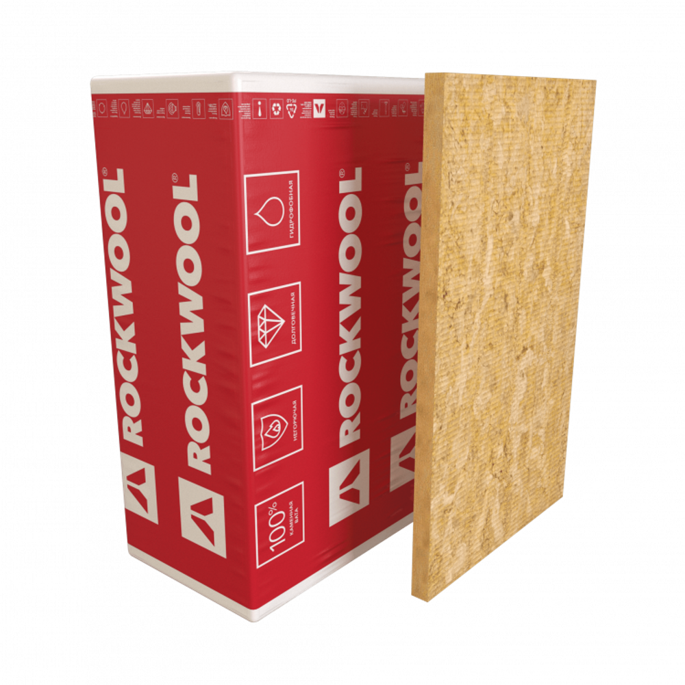 Утеплитель ROCKWOOL Венти Баттс Оптима 1000х600х100 мм 4 шт в упаковке