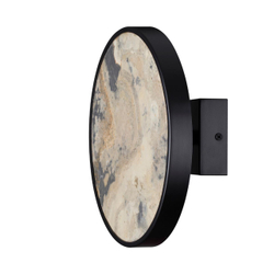 5064/15WL L-VISION ODL24 205 черн./серо-беж./металл/натур.камень/акрил Настенн.светильн. с переключ.цветов.темпер. LED 15W 3000К/4000K/6000K BERGI