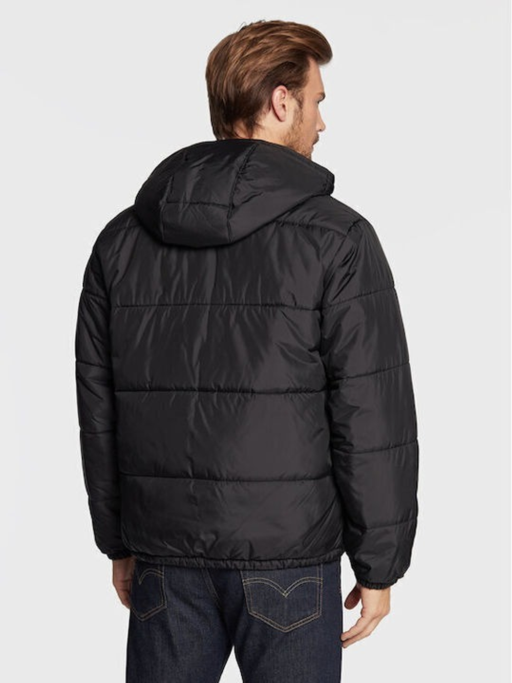 Куртка утепленная мужская LEVIS TELEGRAPH HOOD SHRT JKT BLACKS