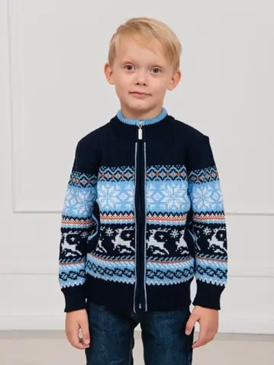 Кофта вязаная на молнии