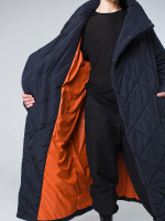 Пальто-одеяло унисекс с воротником "Кутанка". Черное