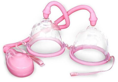 Двойная вакуумная автоматическая помпа для груди (Цвет: розовый)