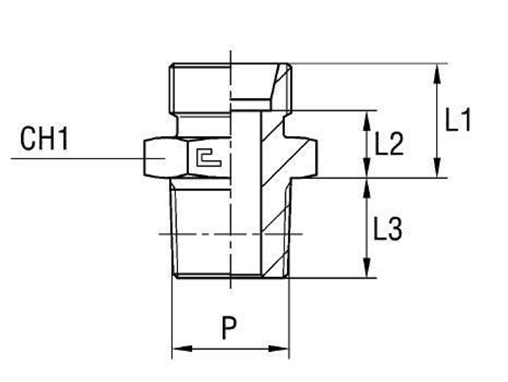 Штуцер FC DL06 NPT 1/4" (корпус)
