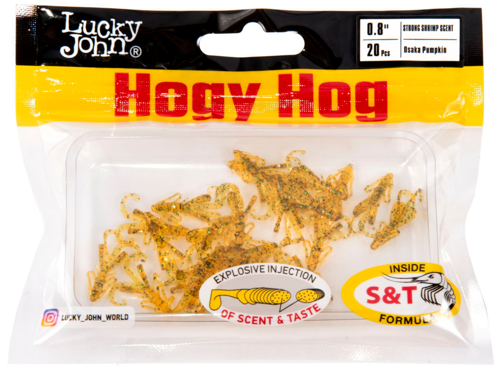 Твистер Lucky John Hogy Hog 0.8" (20 мм), 20шт/уп