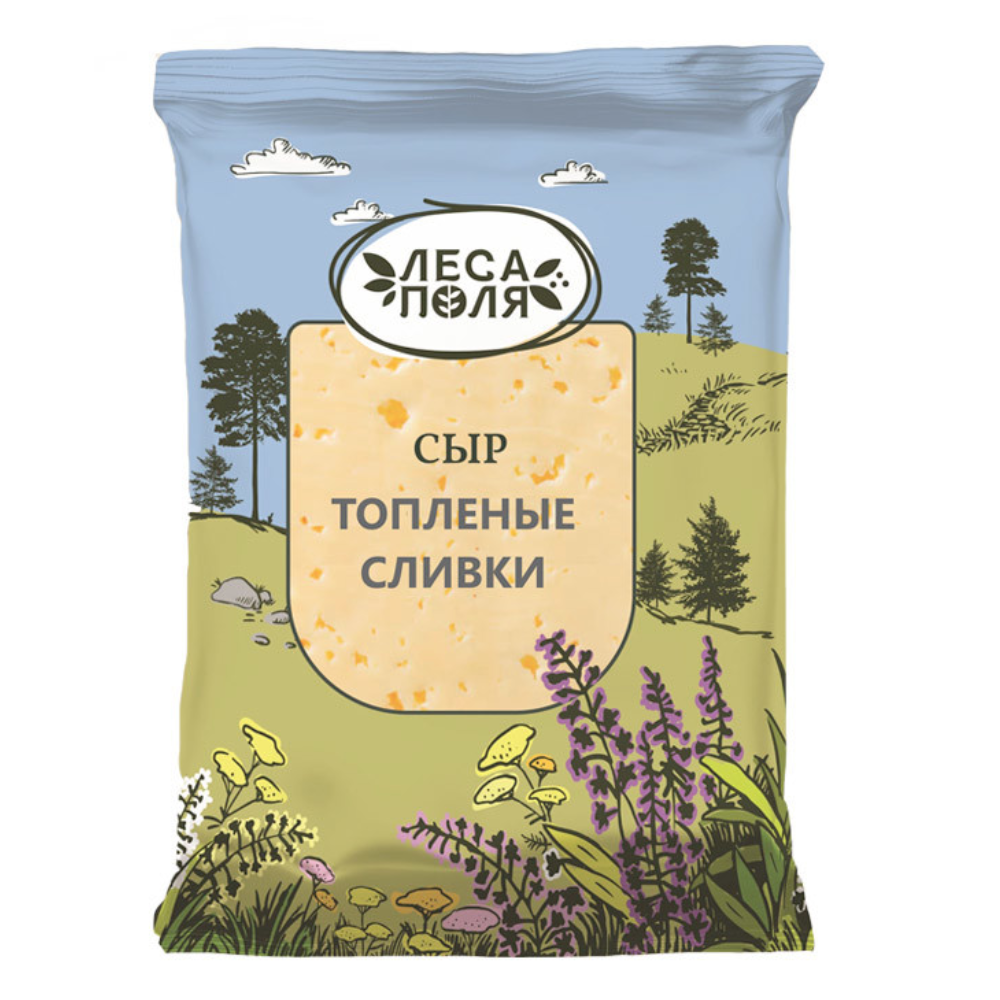 Сыр Топленые сливки Леса Поля 50% 200 гр