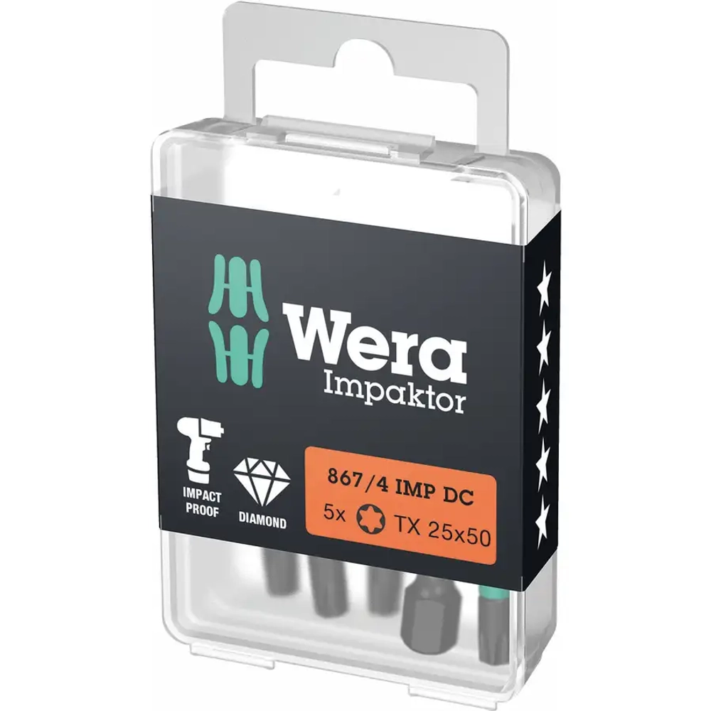 Биты ударные TORX 30 x 50 мм WERA 05057666001