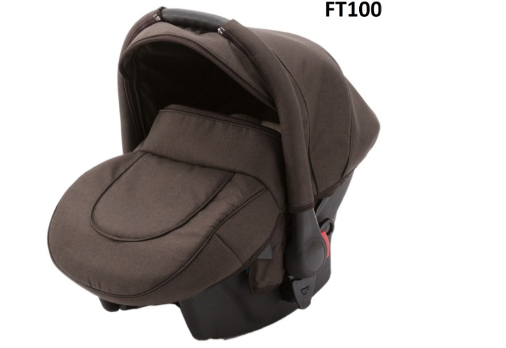 Автолюлька Karwala Carlo 0-10кг (серо-коричневая эко-кожа)