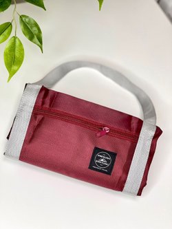 Сумка дорожная, текстильная бордовая (201723121)