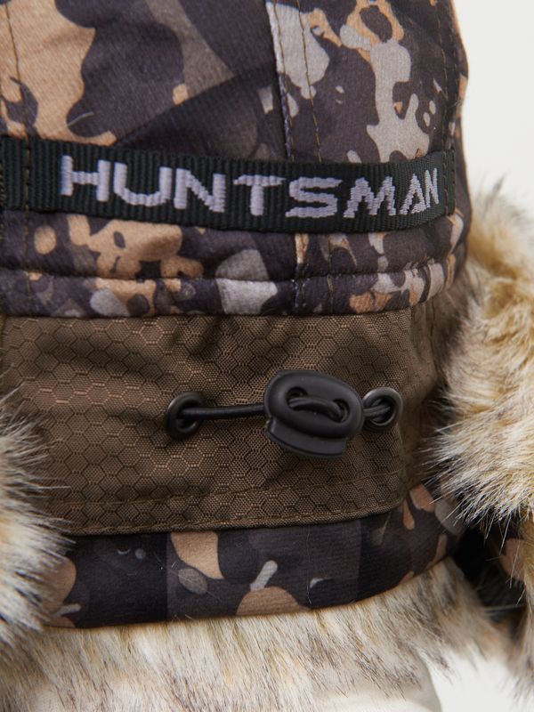 Шапка ушанка зимняя Альтаир с маской ткань Alova цвет КМФ 005 (переплетение хаки)