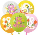 Облако из шаров 8 марта 15 шаров с гелием