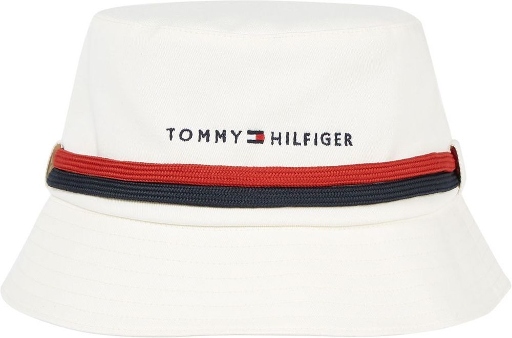 Теннисная кепка Tommy Hilfiger Established Tape Bucket Man - white