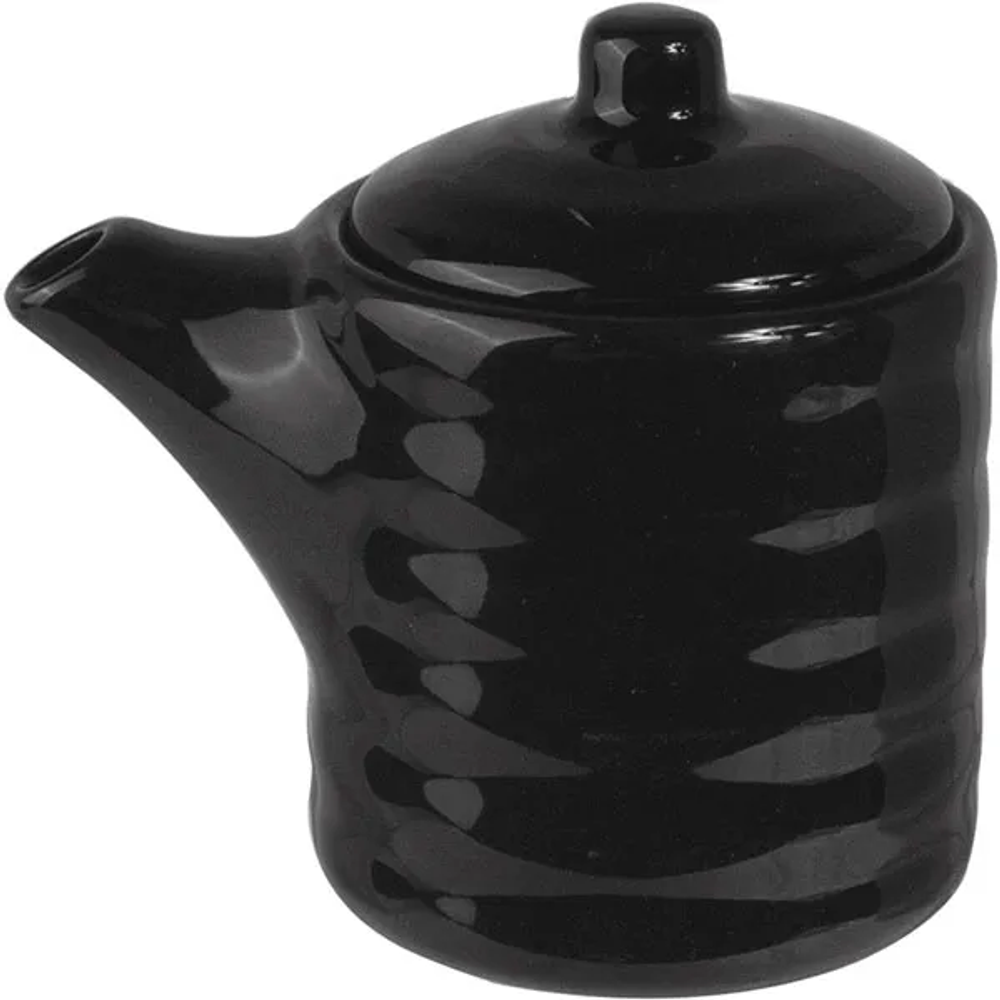 Соусник-бутылка «Кунстверк»; фарфор; 150мл; D=65,H=89мм; черный 3040386